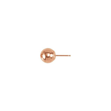 14K Rose 8 mm Ball Earring